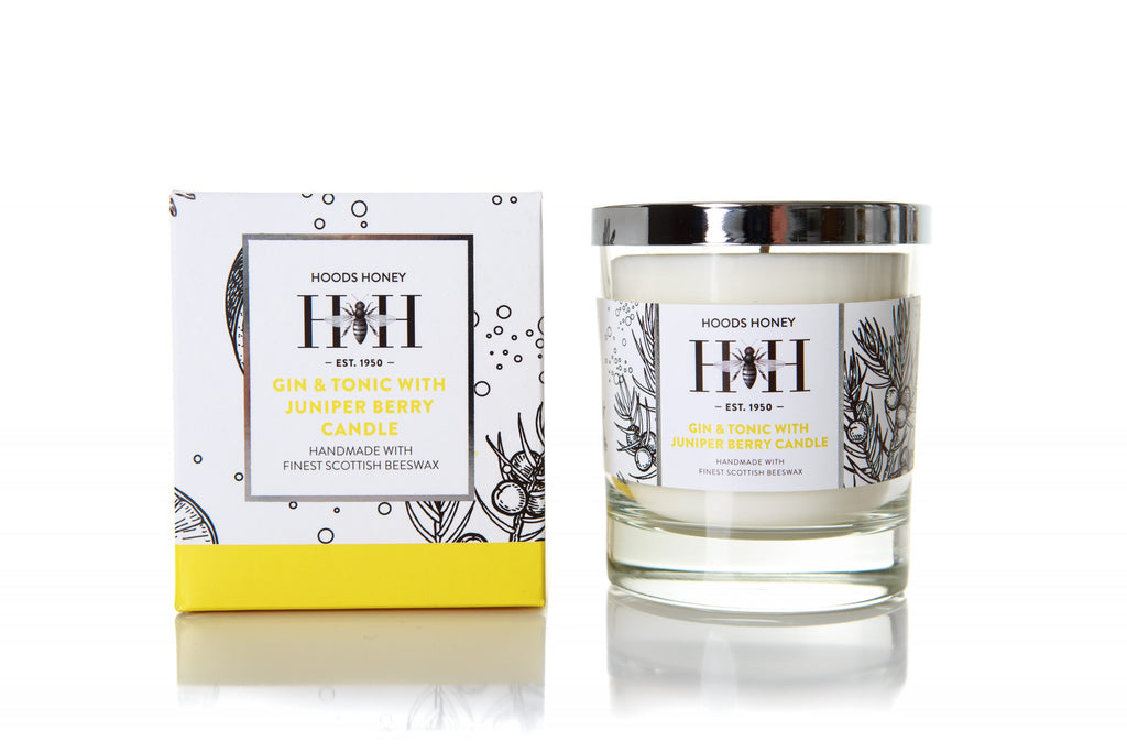 Gin and Tonic Beeswax Candle in Glass Jar