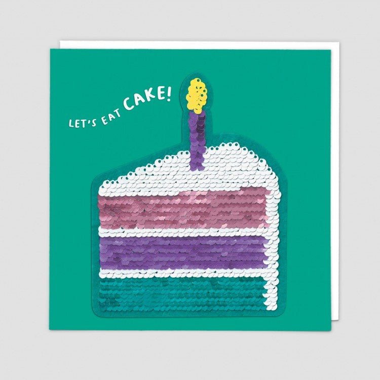 Let’s Eat Cake Sequin Patch Card