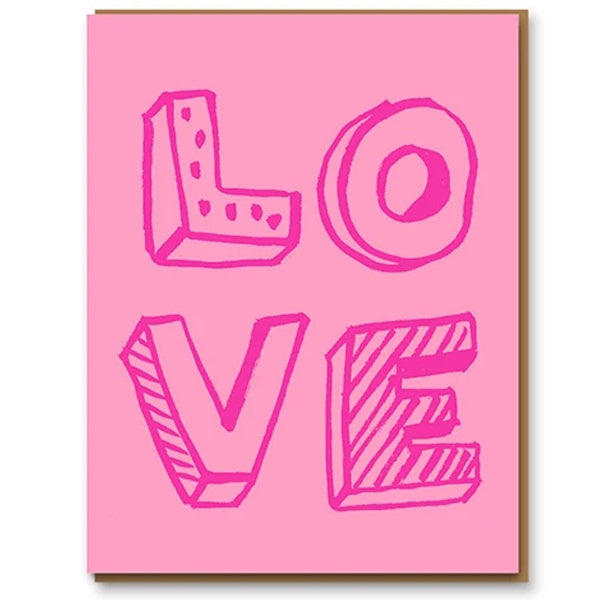 Pink Neon Love Card