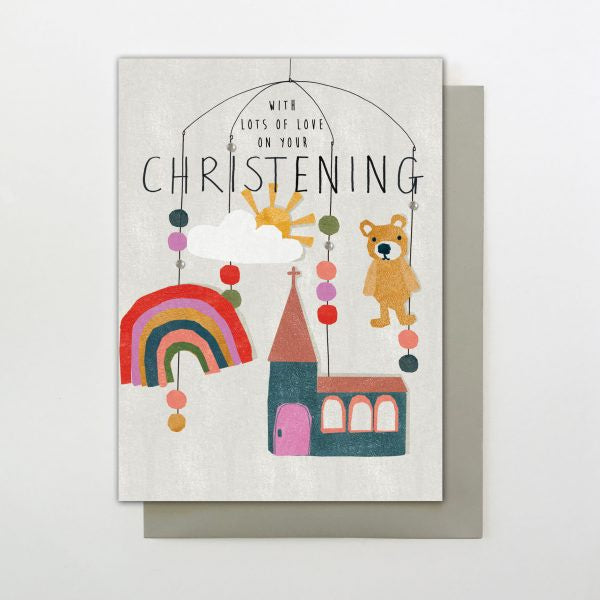 Mobile Lots of Love Christening Card