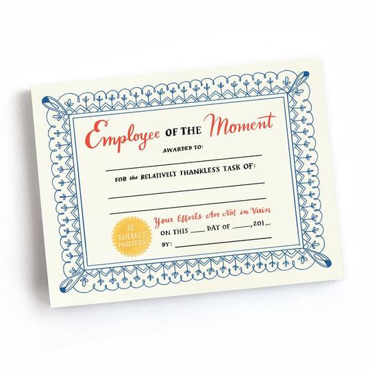 Employee of the Moment Award Notepad