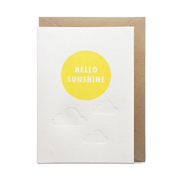 Hello Sunshine Letterpress Card