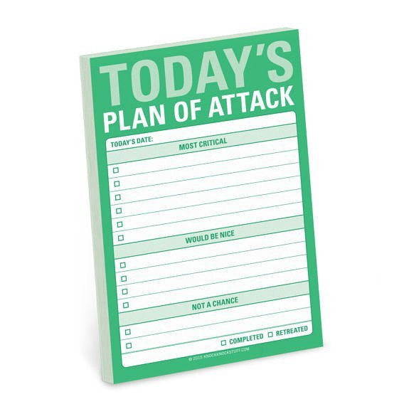 Today's Plan of Attack Large Sticky Notes