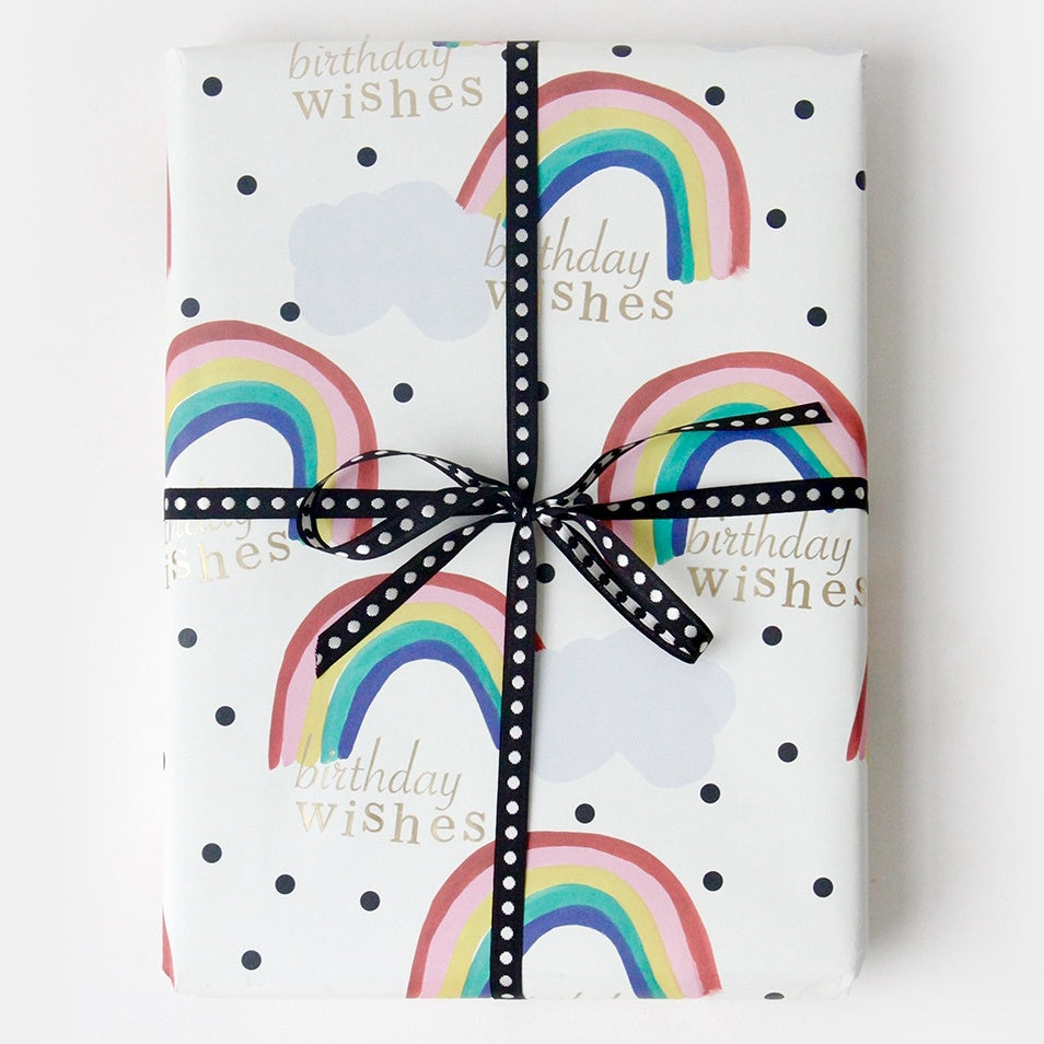 Birthday Wishes Rainbow Sheet Wrap