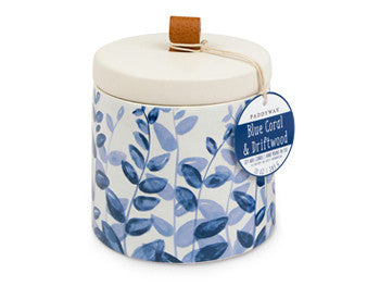 Paddywax Botany Blue Coral & Driftwood Ceramic Candle