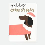 Sausage Dog Pack Of 10 Christmas Cards
