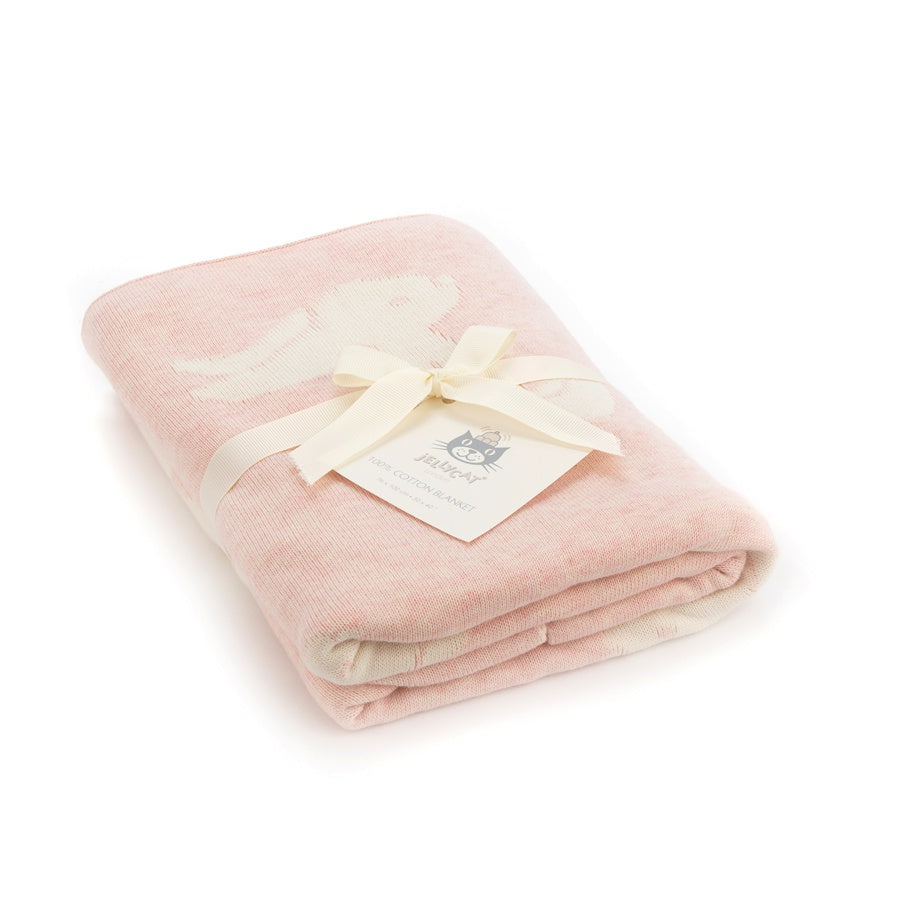 Bashful Pink Bunny Blanket