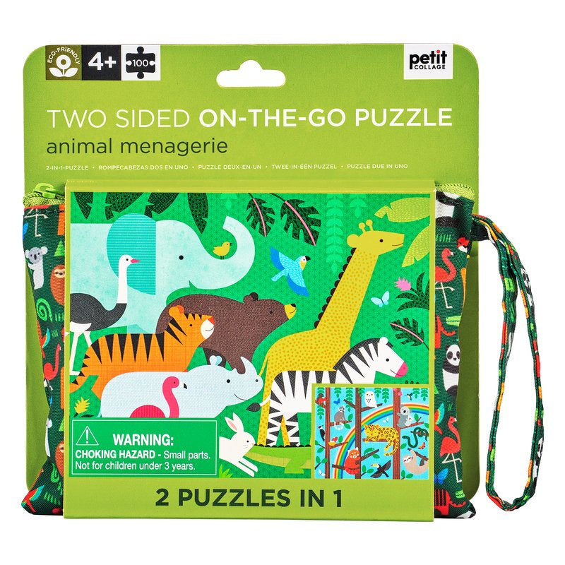 Animal Menagerie Two Sided On-The-Go Puzzle