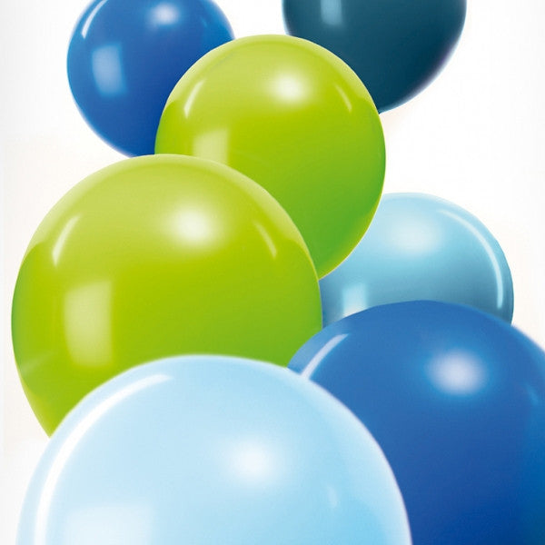 Aqua Mix Pack of 12 Balloons