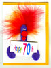 70th Puffy Birthday Card