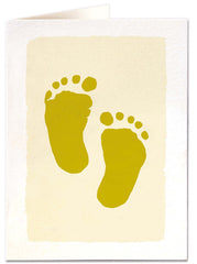 Gold Feet New Baby Card