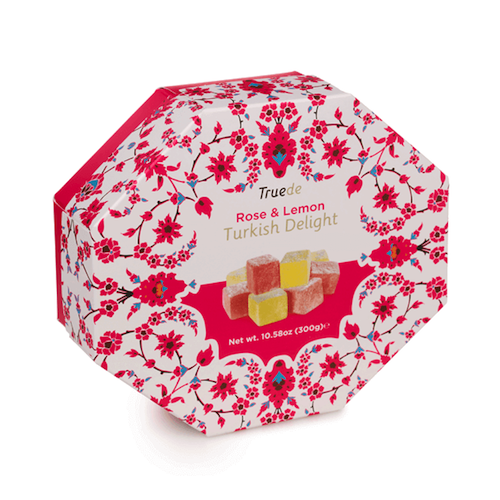 Truede Rose and Lemon Turkish Delight Tin 125g