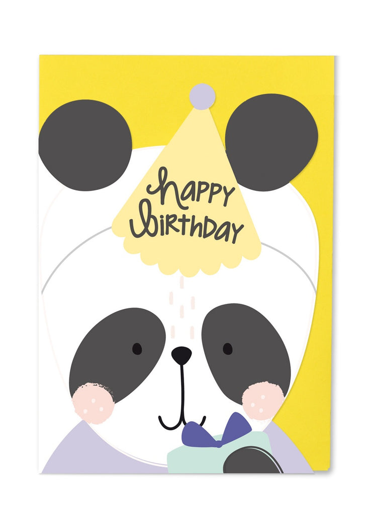Happy Birthday Panda Cut Out Card