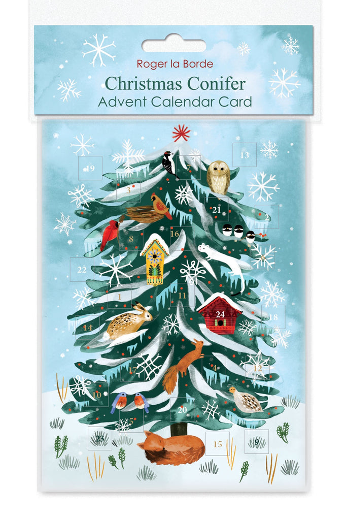 Christmas Conifer Advent Card