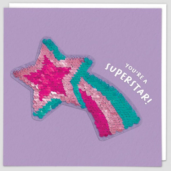 You’re A Superstar Sequin Patch Card