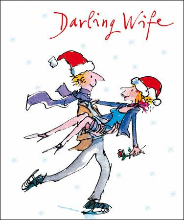 Wife Head Over Heels Christmas Card