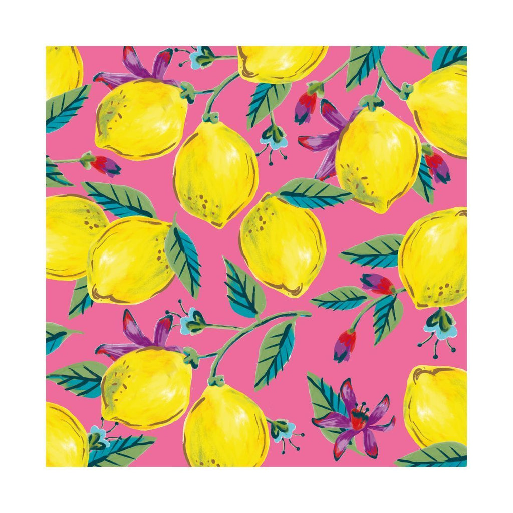 Pack of 20 Bright Lemon Napkins