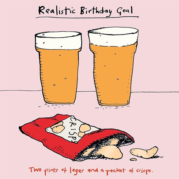 Realistic Birthday Goals Card