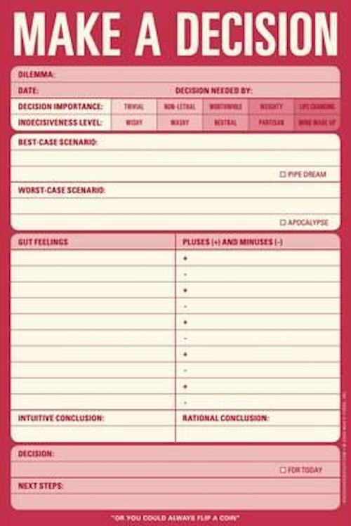 Make a Decision Pad