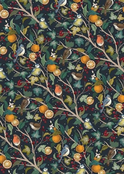 Birds & Oranges Sheet Wrap