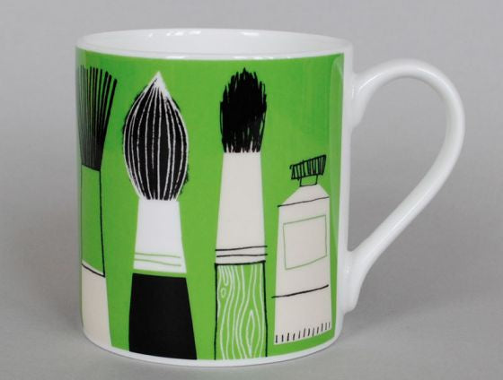 Green Brushes Mug