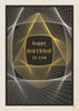 Happy Birthday to You Gold and White Web Card