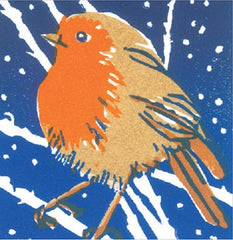 Robin Pack Of 5 Christmas Cards by Linda Richardson