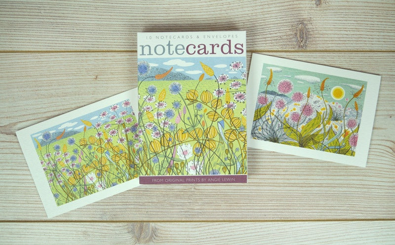 Angie Lewin Machair Pack of 10 Notecards