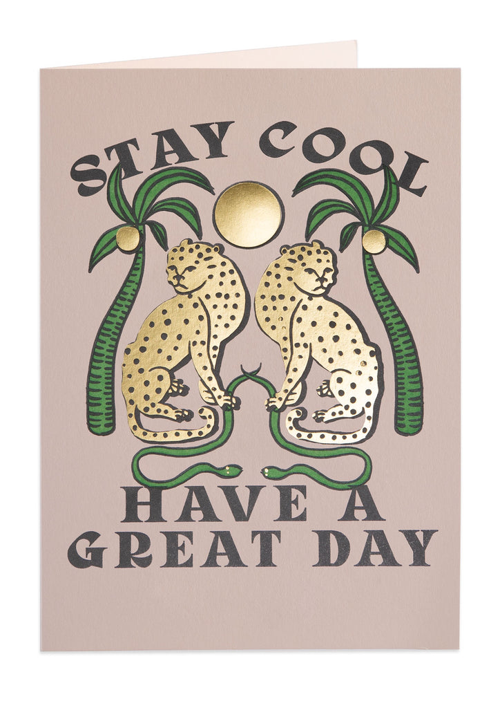 Stay Cool Blank Letterpress Card