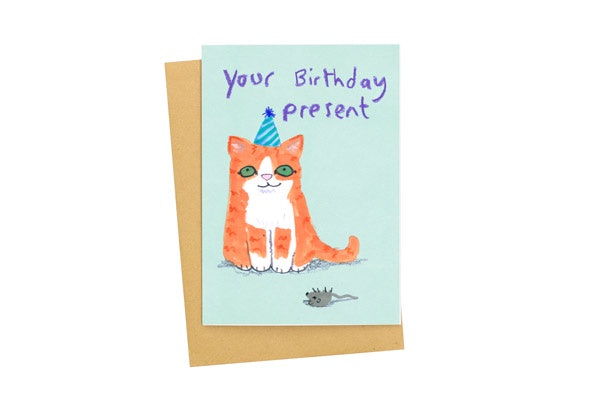 Your Birthday Present Cat Card