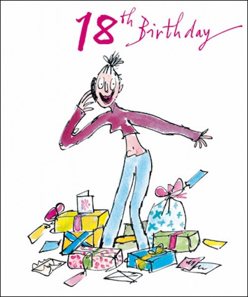 Lucky Girl Quentin Blake 18th Birthday Card