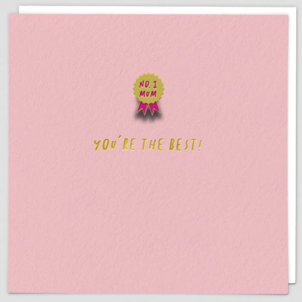 No.1 Mum Enamel Pin Badge Card