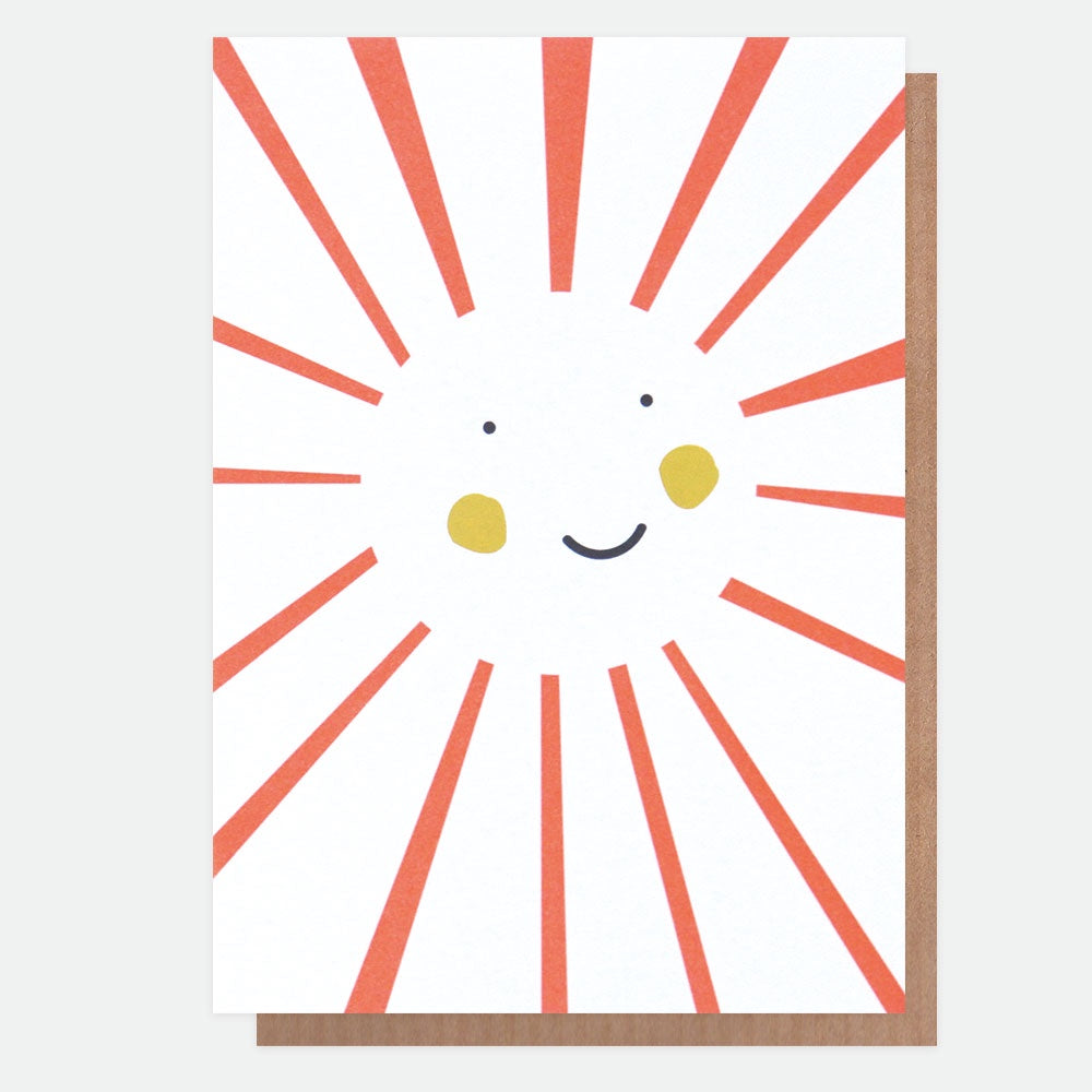 Neon Smiling Sun Card