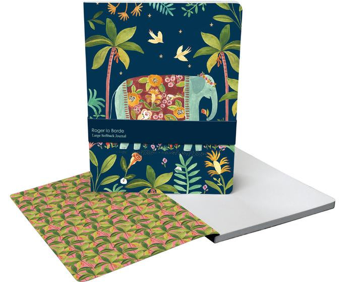 Over The Rainbow Elephant Large Notebook