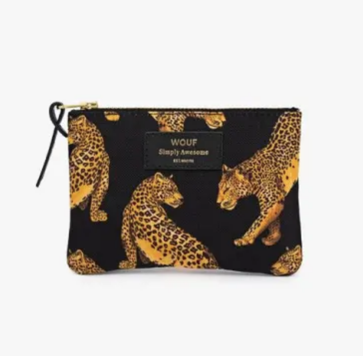 Black Leopard Small Pouch