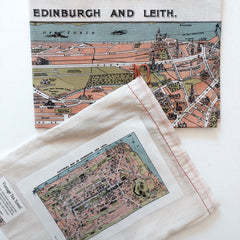 Vintage Map of Edinburgh and Leith Tea Towel