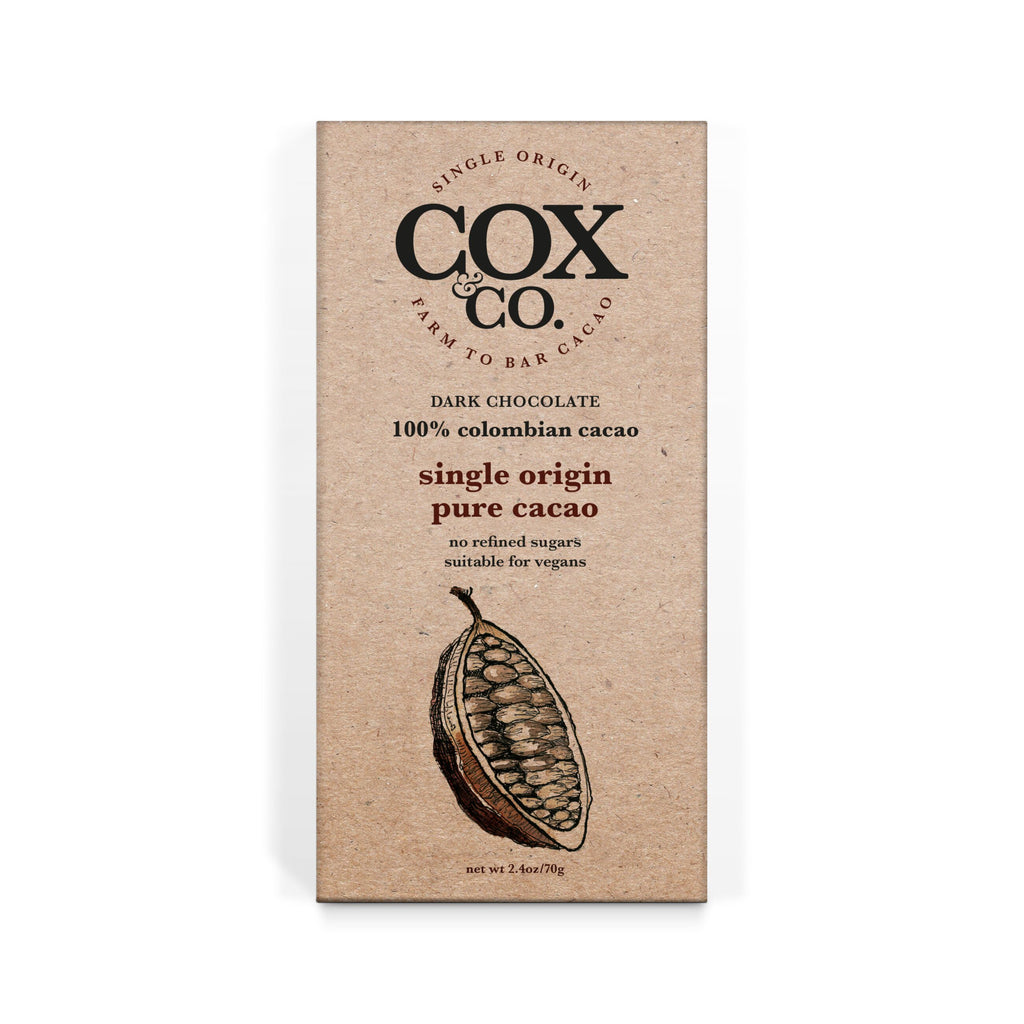 Cox and Co 100% Pure Cacao Chocolate Bar 70g