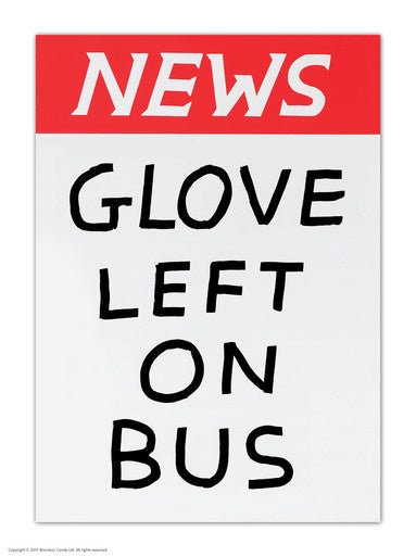Glove Left On Bus Postcard