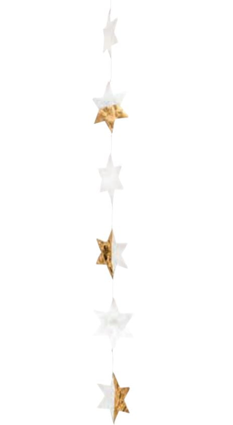 Chain of Large Stars with Gold Leaf