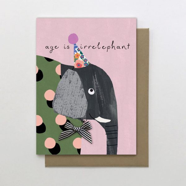 Age Is Irrelephant Birthday Card
