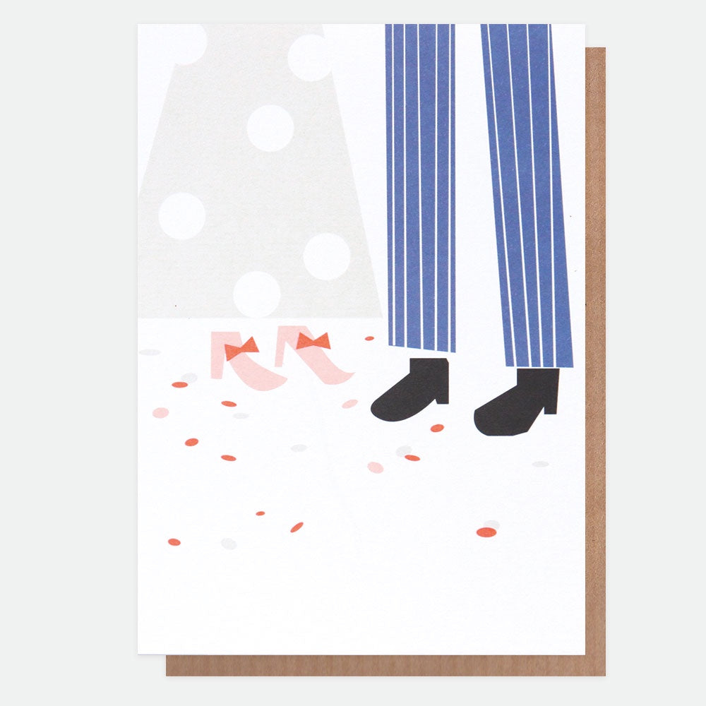 Wedding Feet and Confetti Card