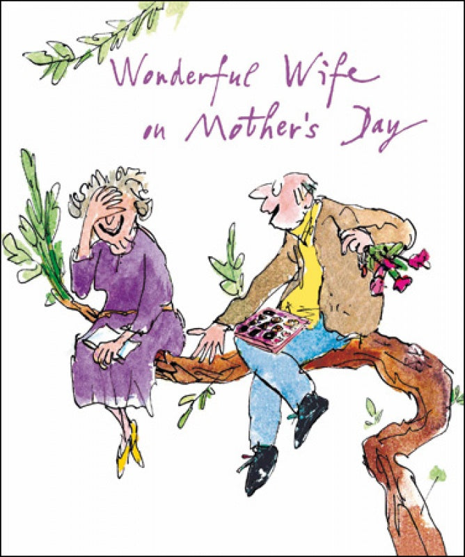 Quentin Blake Wonderful Wife on Mother's Day Card