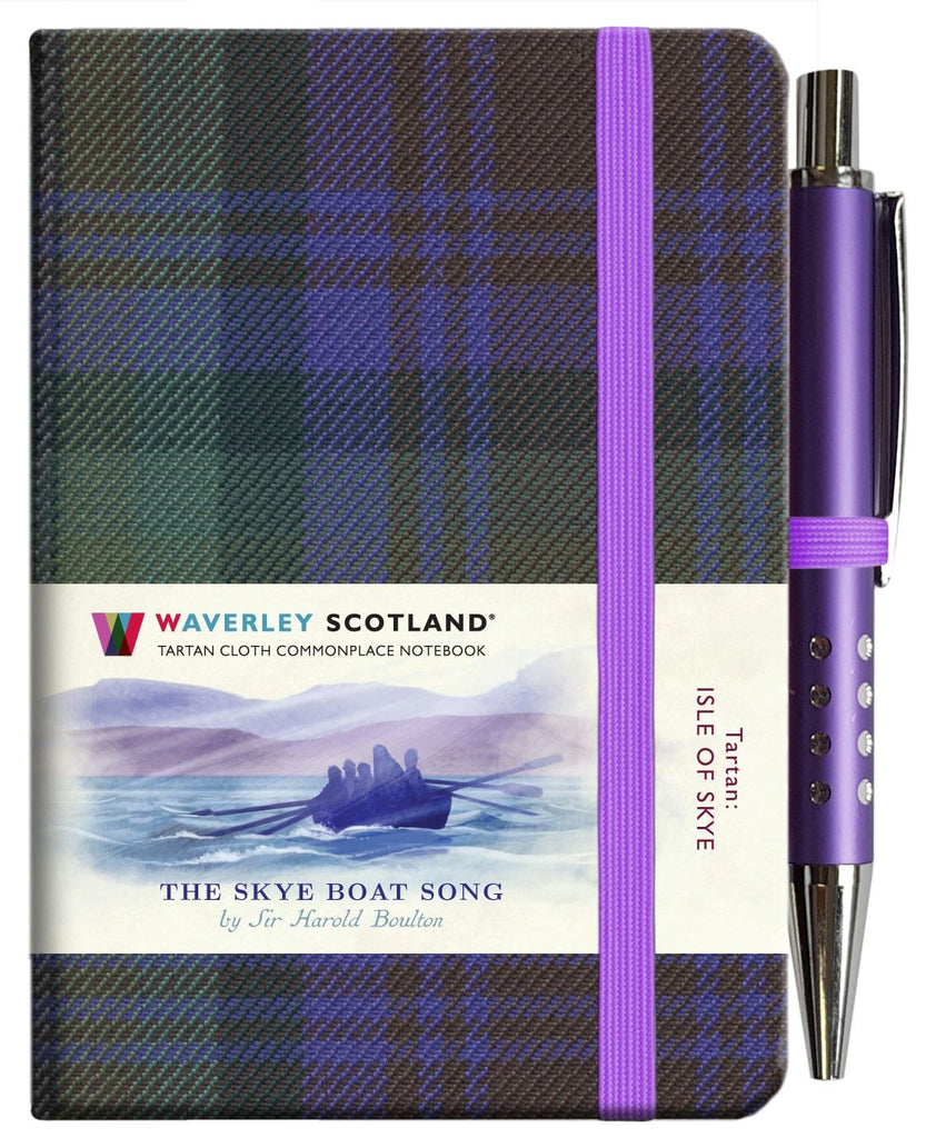 Mini Tartan Notebook With Pen - Skye Boat Song