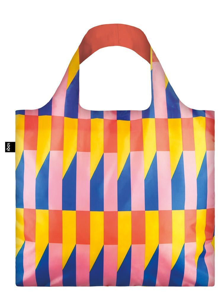 Loqi Geometric Stripes Reusable Bag