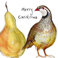 Partridge & Pear Christmas card by Catherine Rayner