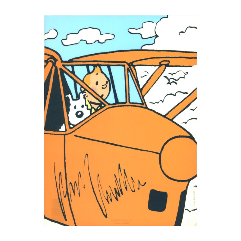 Tintin Plane A4 Plastic Sleeve