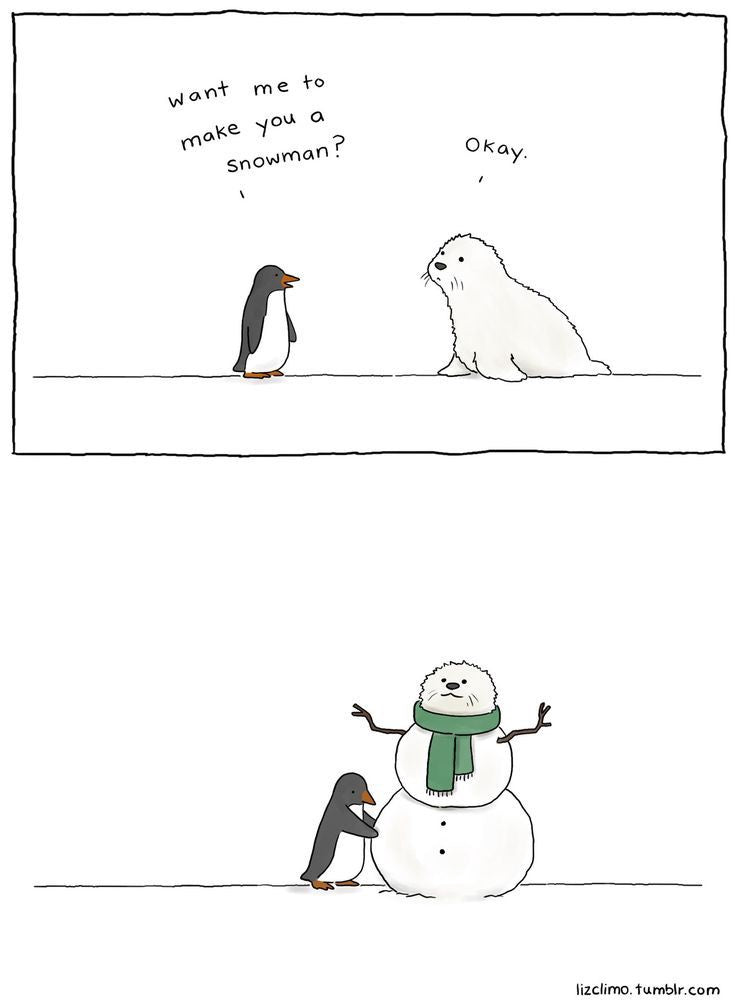 Seal and Penguin Christmas Card