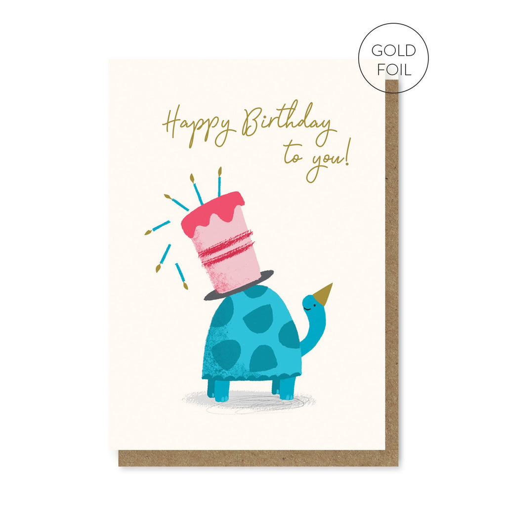 Cake-tastrophe Tortoise Birthday Card
