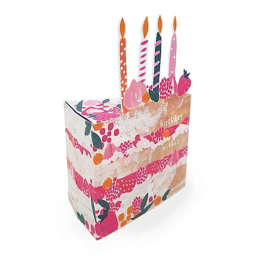 Birthday Wishes Cake 3D Card