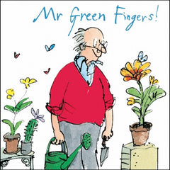 Quentin Blake Mr Green Fingers Birthday Card